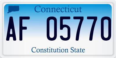 CT license plate AF05770