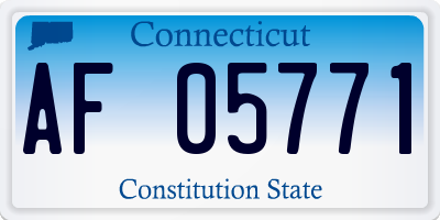 CT license plate AF05771
