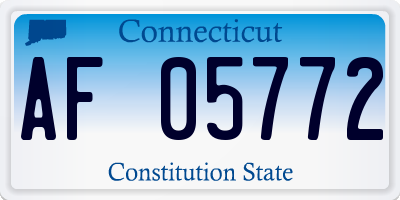 CT license plate AF05772