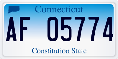 CT license plate AF05774