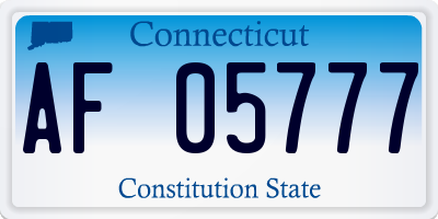 CT license plate AF05777