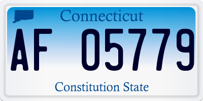 CT license plate AF05779