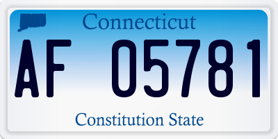 CT license plate AF05781