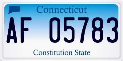 CT license plate AF05783