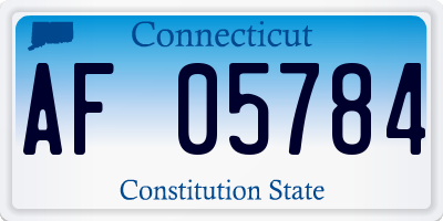 CT license plate AF05784
