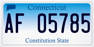 CT license plate AF05785
