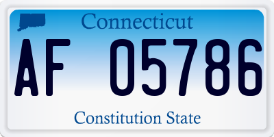 CT license plate AF05786