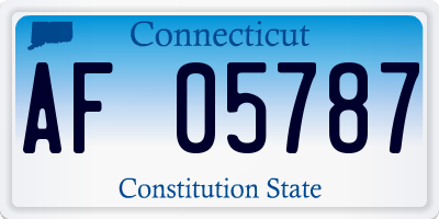 CT license plate AF05787