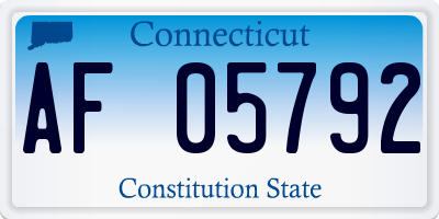 CT license plate AF05792