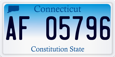 CT license plate AF05796