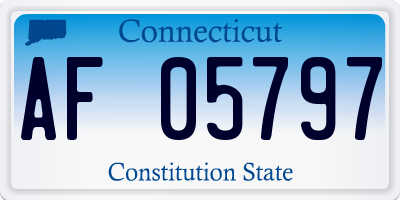 CT license plate AF05797