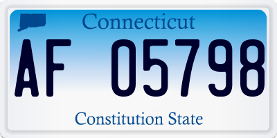 CT license plate AF05798