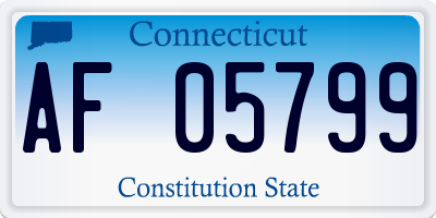 CT license plate AF05799