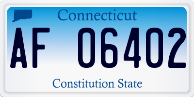 CT license plate AF06402
