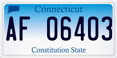 CT license plate AF06403