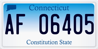 CT license plate AF06405