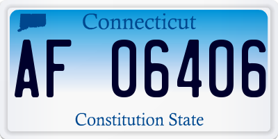 CT license plate AF06406