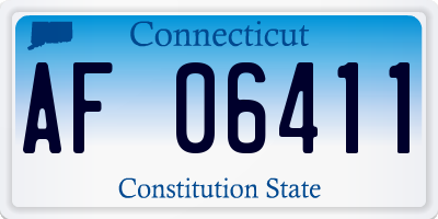 CT license plate AF06411