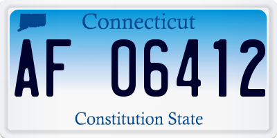 CT license plate AF06412