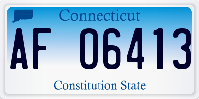 CT license plate AF06413