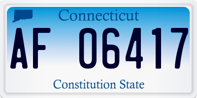 CT license plate AF06417