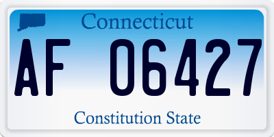 CT license plate AF06427
