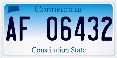 CT license plate AF06432