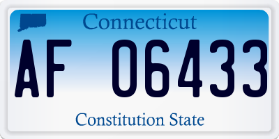 CT license plate AF06433