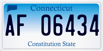 CT license plate AF06434