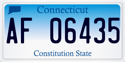 CT license plate AF06435