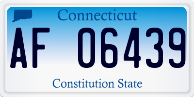 CT license plate AF06439