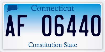 CT license plate AF06440