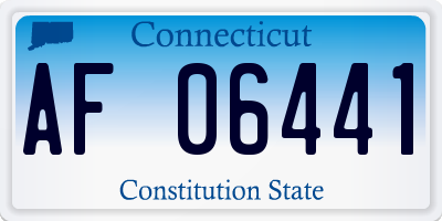 CT license plate AF06441