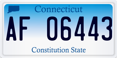 CT license plate AF06443