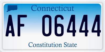 CT license plate AF06444