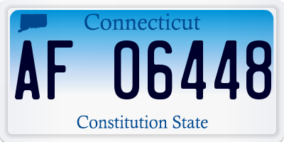CT license plate AF06448