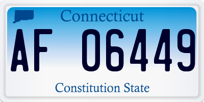 CT license plate AF06449