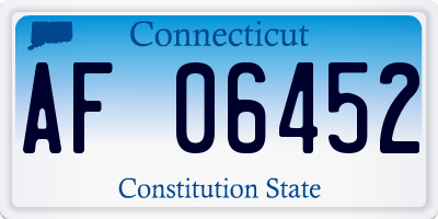 CT license plate AF06452