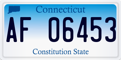 CT license plate AF06453