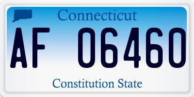 CT license plate AF06460