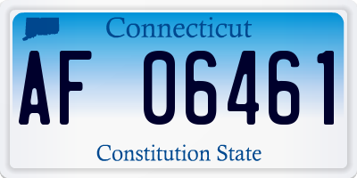 CT license plate AF06461