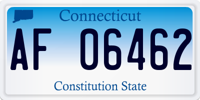 CT license plate AF06462