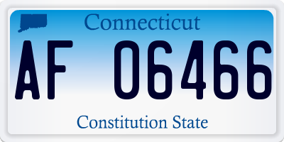 CT license plate AF06466