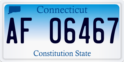 CT license plate AF06467