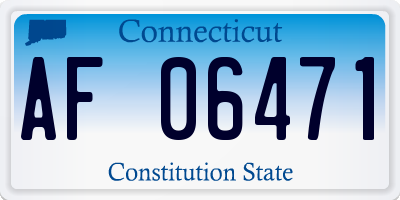 CT license plate AF06471