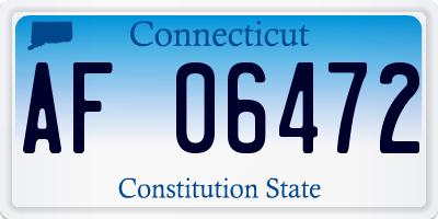 CT license plate AF06472