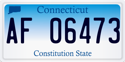 CT license plate AF06473