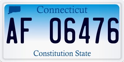 CT license plate AF06476