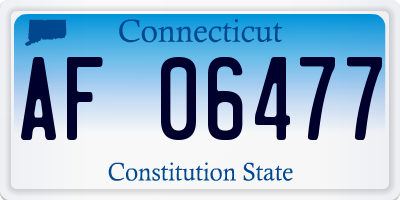 CT license plate AF06477