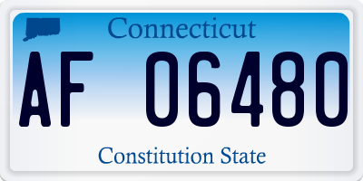CT license plate AF06480